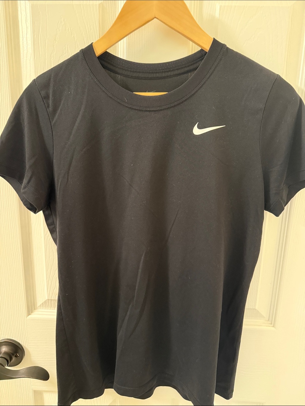 Nike Black Short Sleeve Tee with White Swoosh